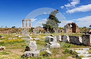 Ancient Corinth, Peloponnese, Greece photo